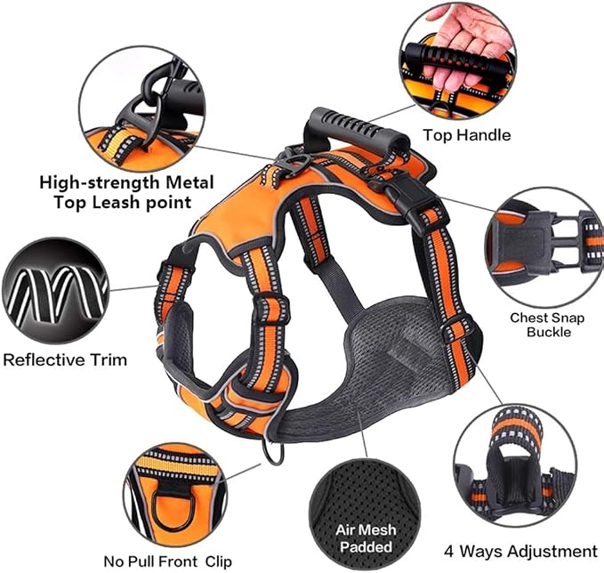 Dog Vest Non-Tension Breathable Reflective Pet Vest Small Large Dog Outdoor Running Dog Pet Accessories (B X)